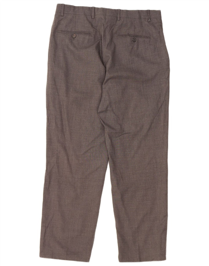 AQUASCUTUM Mens Straight Suit Trousers W34 L29 Grey