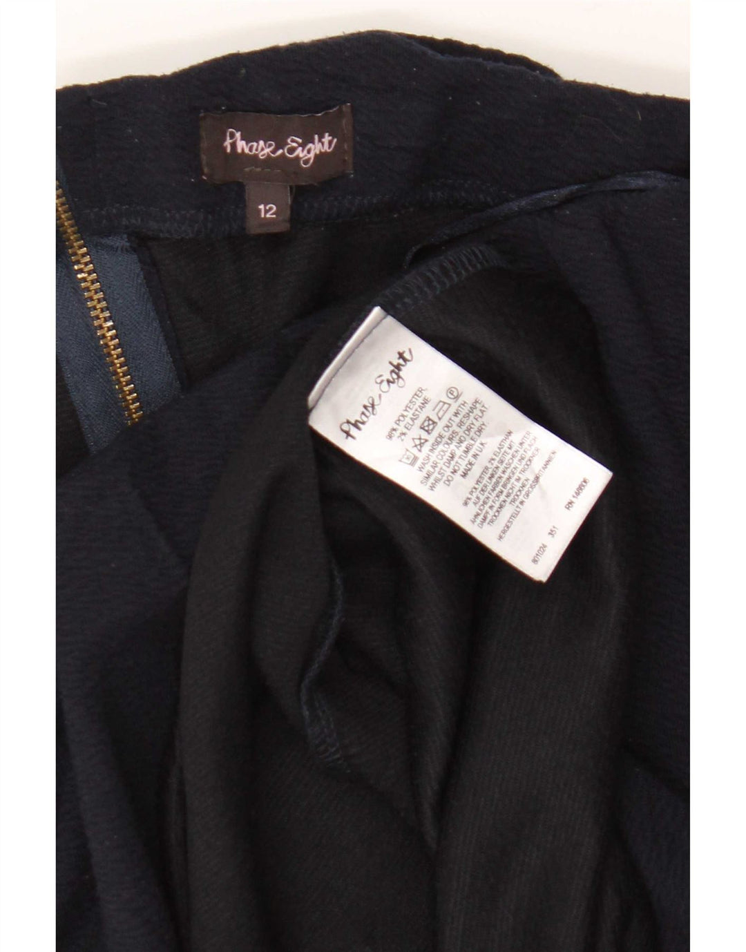 Phase Eight Dame lige nederdel UK 12 Medium W32 Marineblå polyester