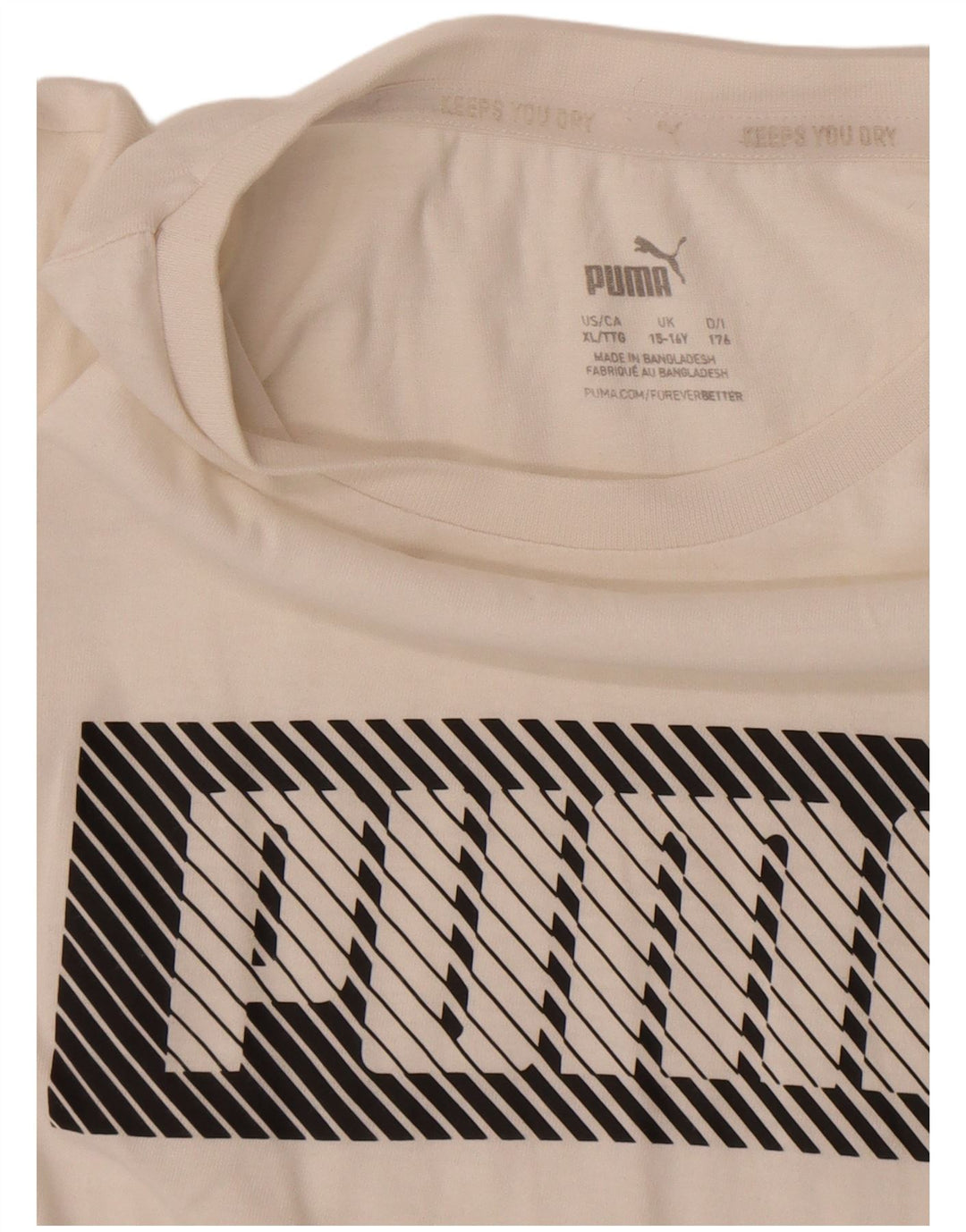 Puma Boys Grafisk T-Shirt Top 13-14 år Hvid