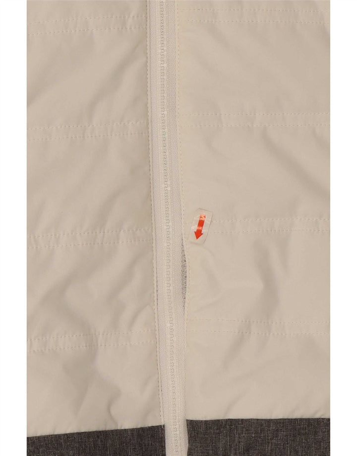 Brugi Dame Hætte Skijakke UK 10 Small White Colourblock Polyester