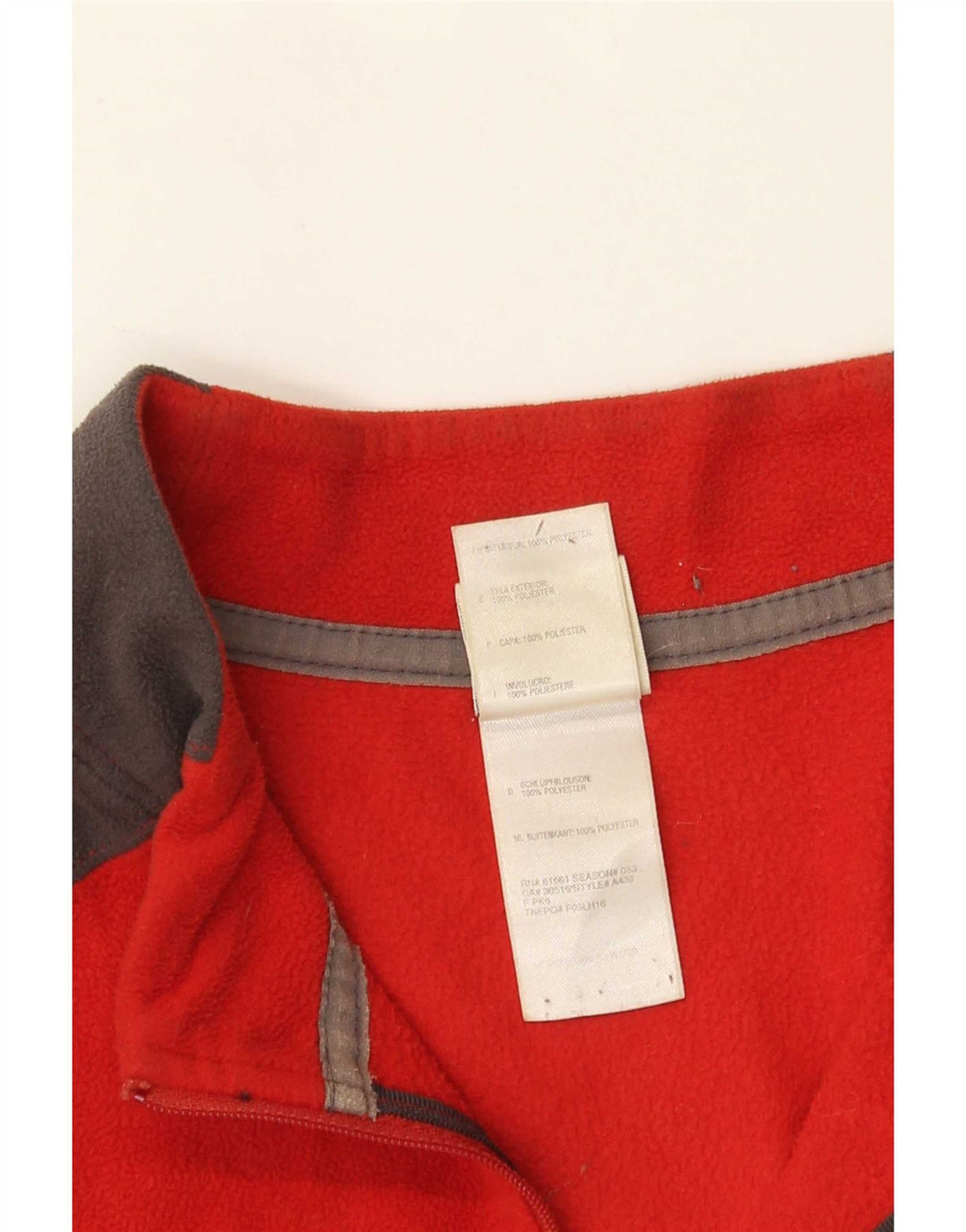 The North Face Herre lynlås-hals Fleece Jumper Large Rød Colourblock Polyester