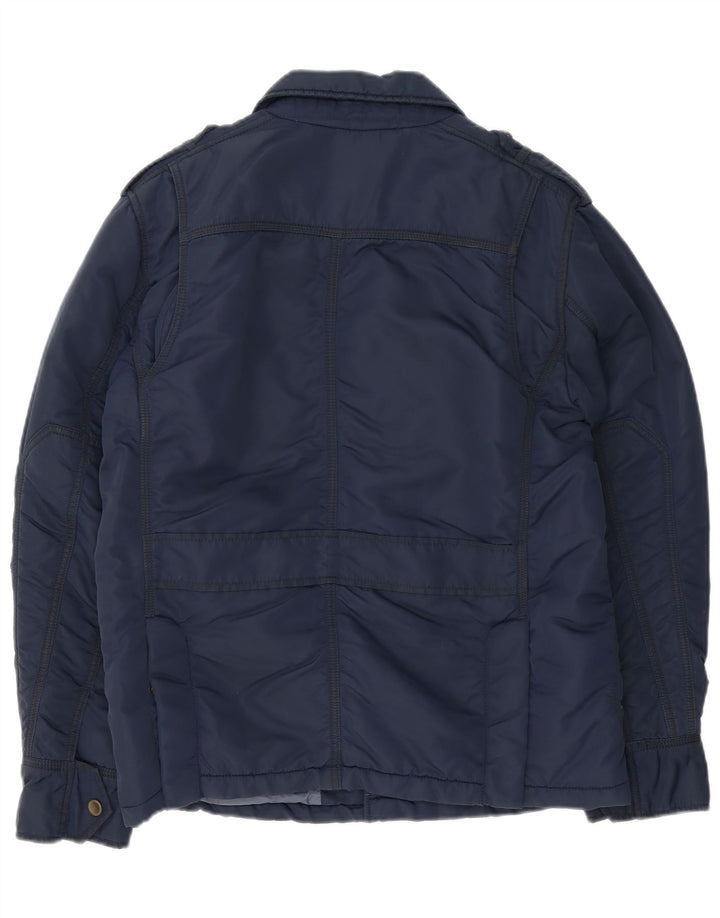 Diesel Herre Military Polstret Jakke UK 38 Medium Navy Blue Nylon