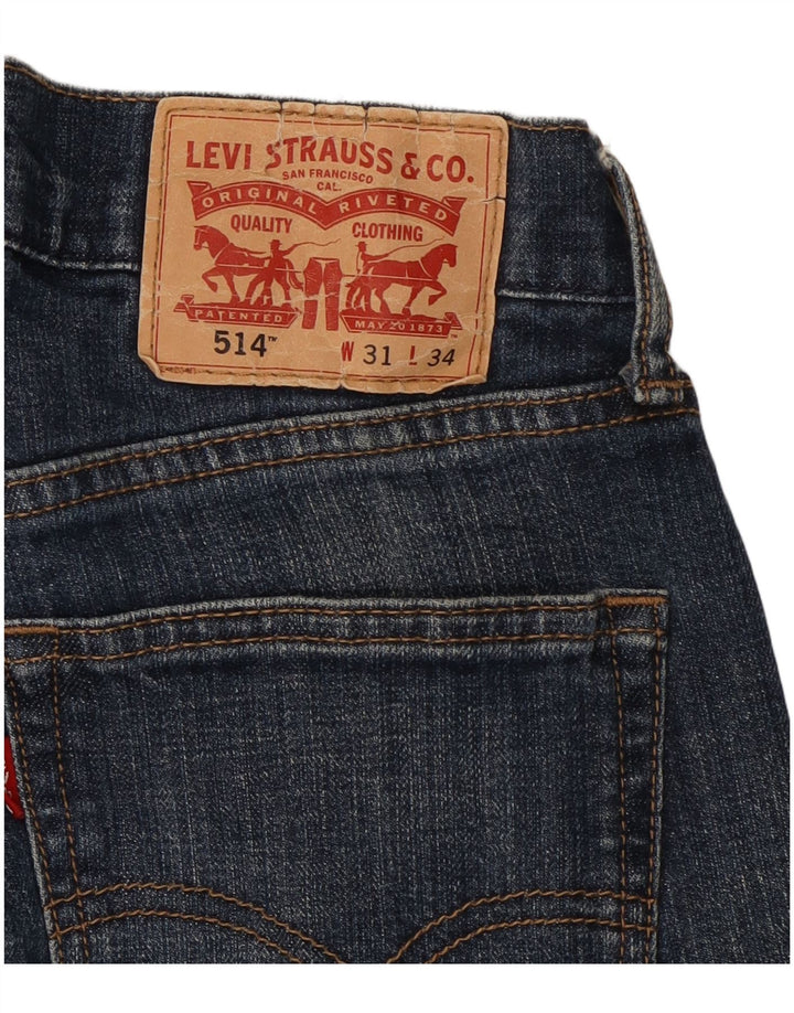 Levi's Herre 514 lige jeans W31 L30 Marineblå