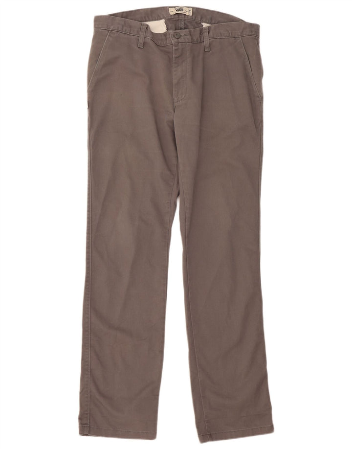 Vans Straight Chino Bukser til mænd W34 L33 Grå Bomuld