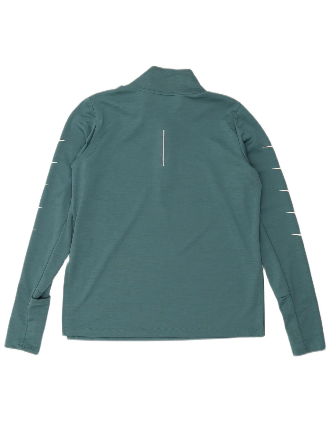 Nike Herre Dri Fit Grafisk Top med lynlåshals Langærmet mellemgrøn polyester