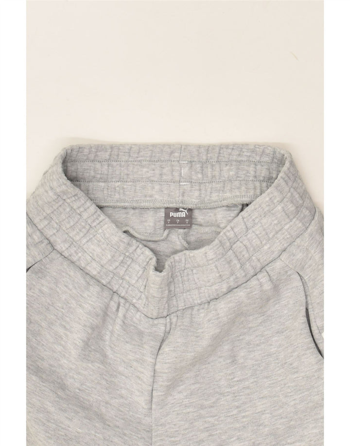 PUMA Womens Tracksuit Trousers UK 10 Small Grey Colourblock Cotton | Vintage Puma | Thrift | Second-Hand Puma | Used Clothing | Messina Hembry 