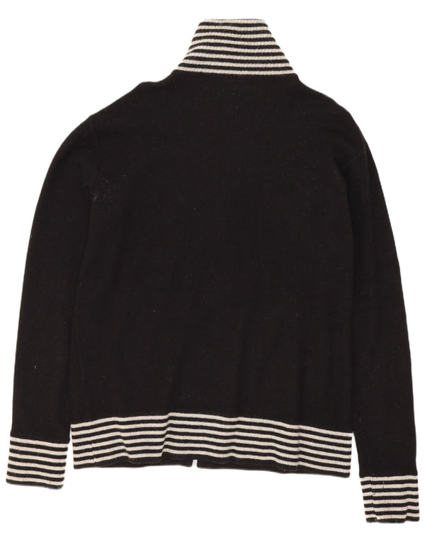 Franklin & Marshall Herre grafisk cardigan sweater Stor sort stribet uld