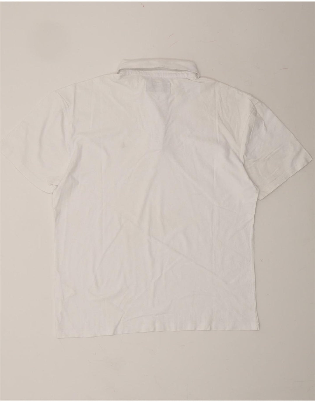 LES COPAINS Mens Polo Shirt XL White Cotton Vintage Les Copains and Second-Hand Les Copains from Messina Hembry 