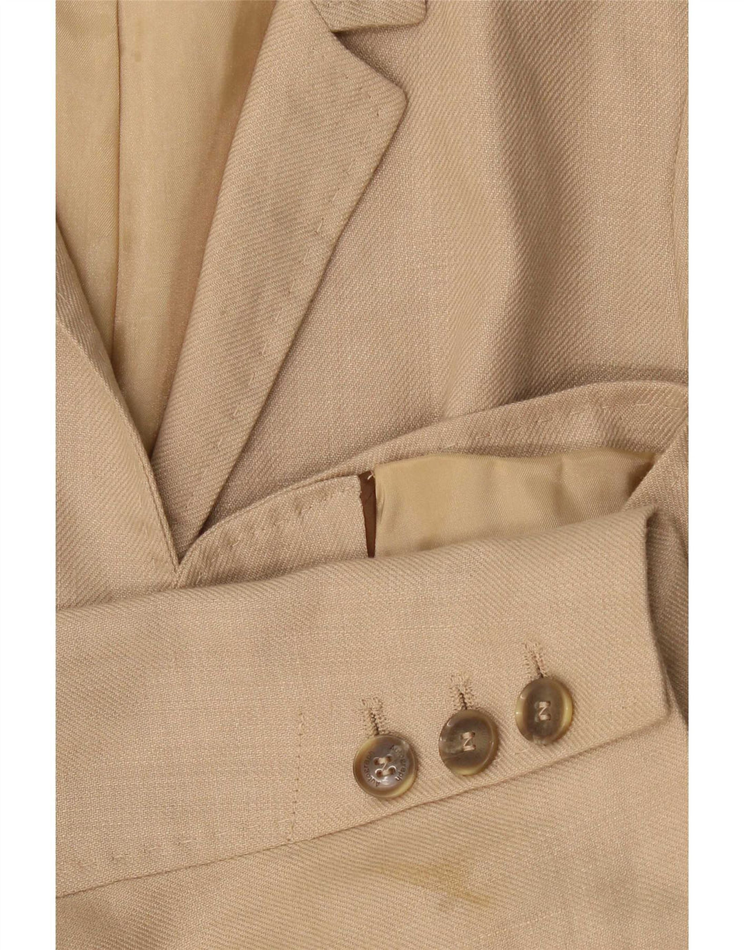 Marks & Spencer Dame Autograph 1 Knap Blazer Jacket UK 14 Large Beige