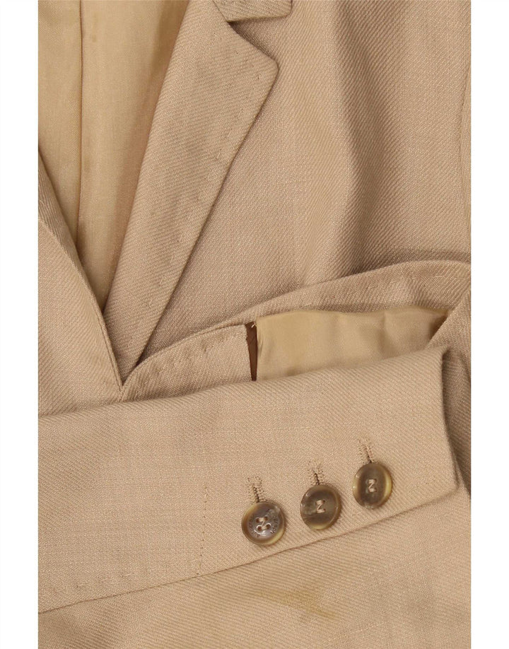 Marks & Spencer Dame Autograph 1 Knap Blazer Jacket UK 14 Large Beige