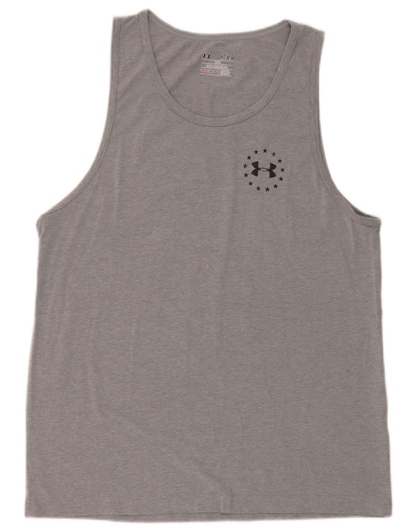 Under Armour Dame Heat Gear Grafisk Vest Top UK 14 Medium Grå