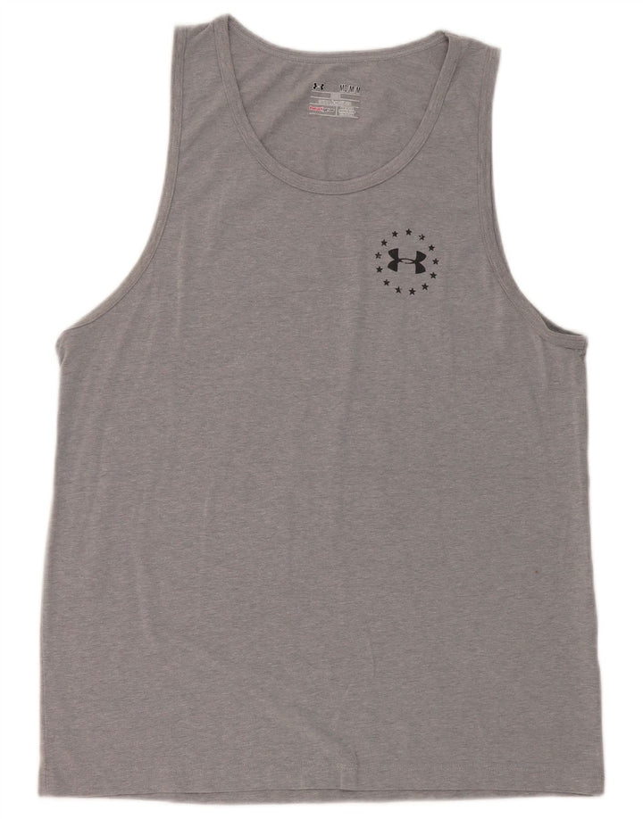 Under Armour Dame Heat Gear Grafisk Vest Top UK 14 Medium Grå
