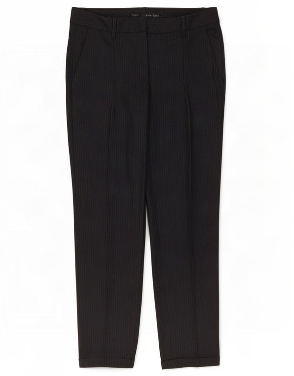 Zara Slim Suit Bukser Small W27 L27 Marineblå stribet polyester