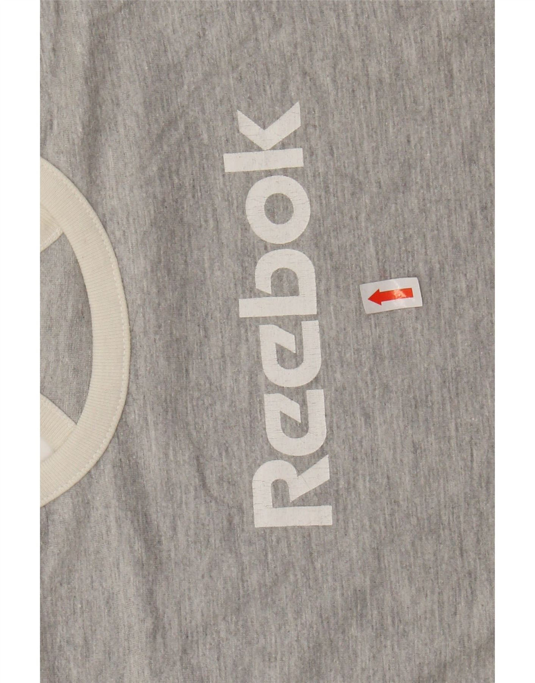 REEBOK Womens Crop Grafisk Vest Top UK 12 Medium Grey Flecked Bomuld