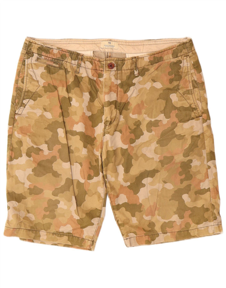 SCOTCH & SODA Chino Shorts til mænd W36 Large Khaki Camouflage Bomuld
