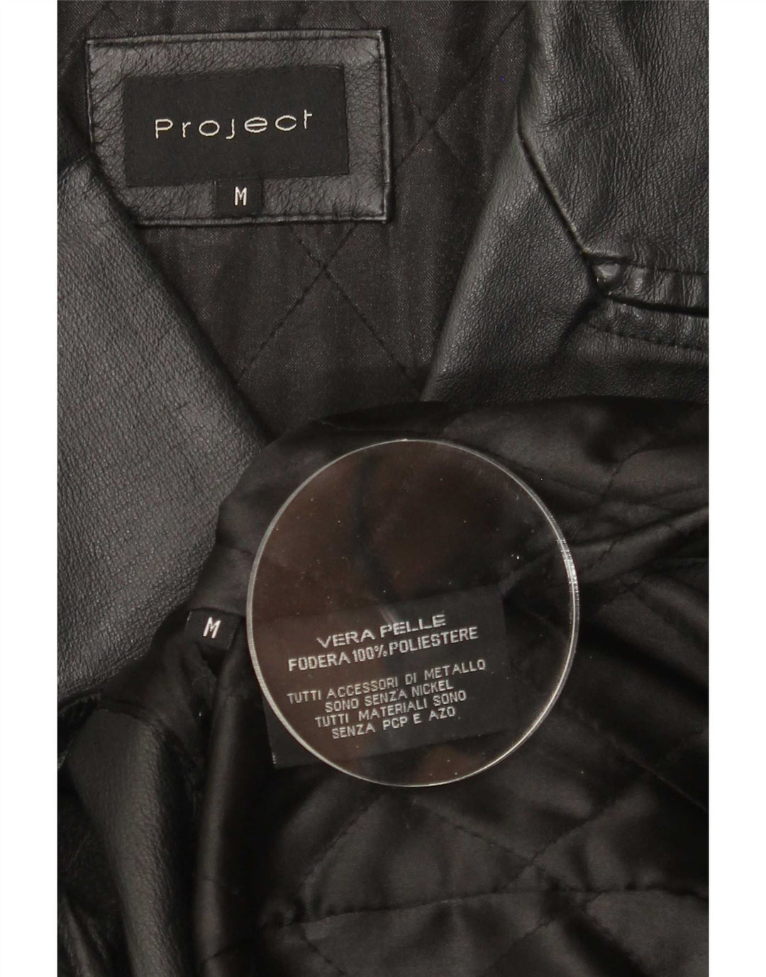 Project Womens Læderfrakke UK 14 Medium Black