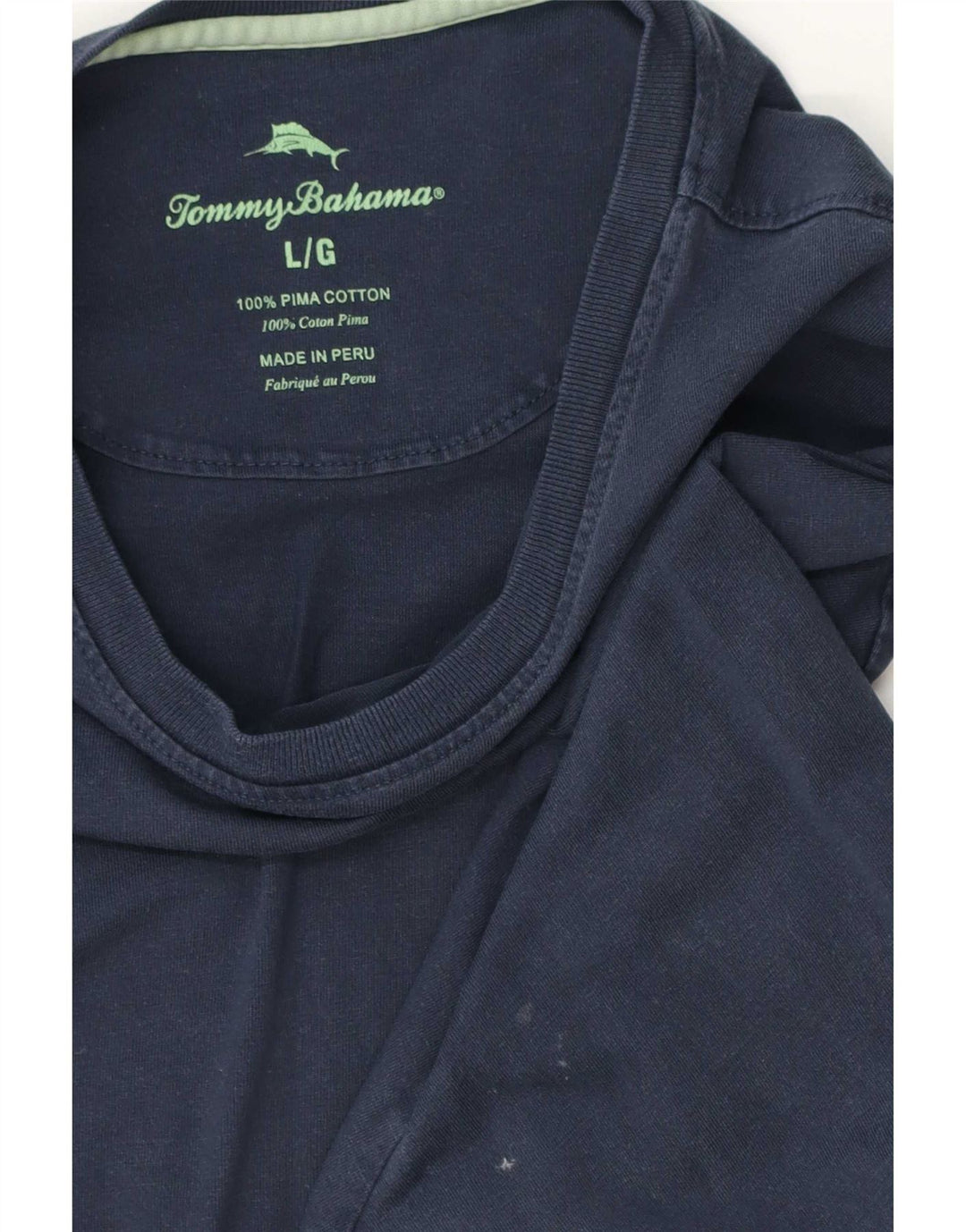Tommy Bahama Herre Top Langærmet Stor Marineblå Bomuld