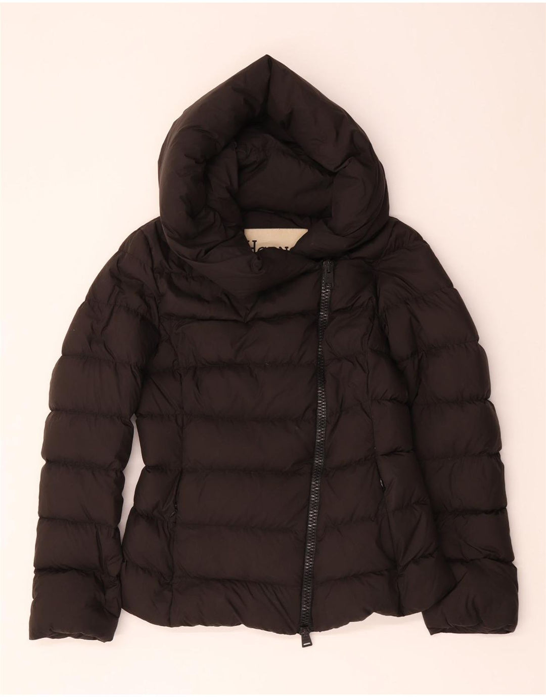 Herno Dame Hætte Polstret Jakke IT 44 Medium Sort Polyester