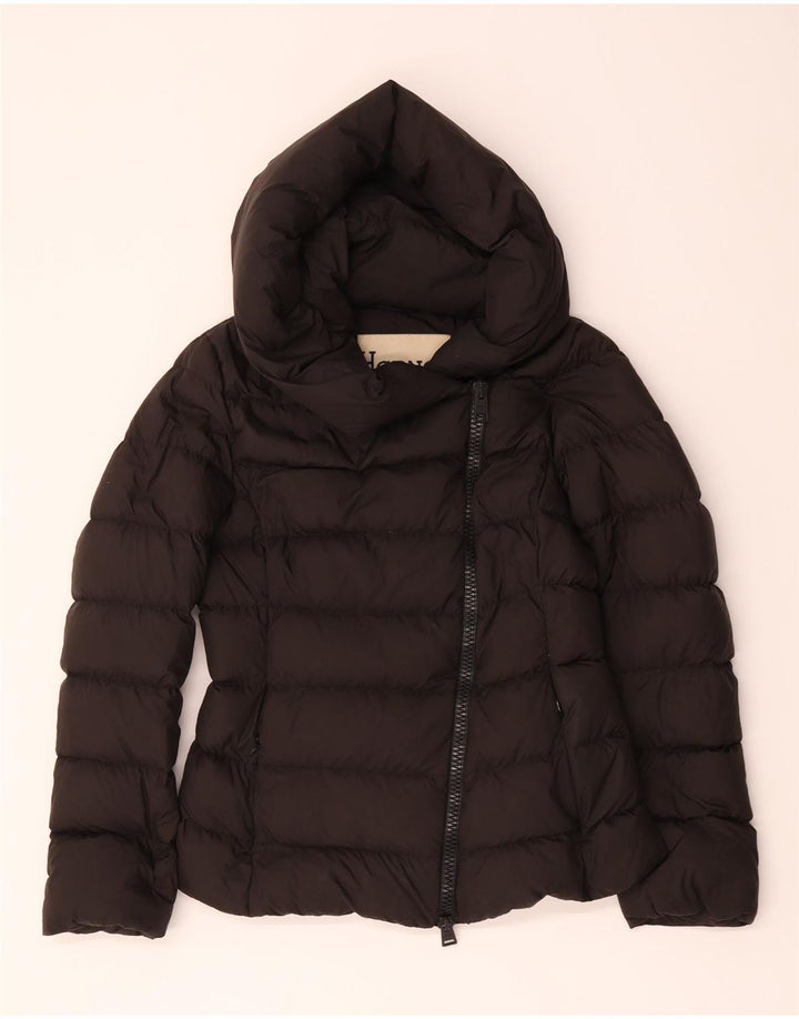Herno Dame Hætte Polstret Jakke IT 44 Medium Sort Polyester