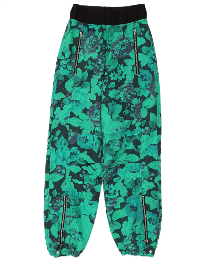 Belfe & Belfe Dame Skibukser IT 42 Medium Green Floral Nylon
