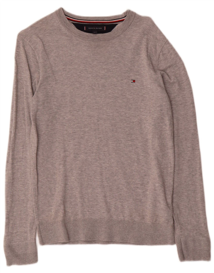 Tommy Hilfiger Herre Boat Neck Jumper Sweater Lille Grå Bomuld