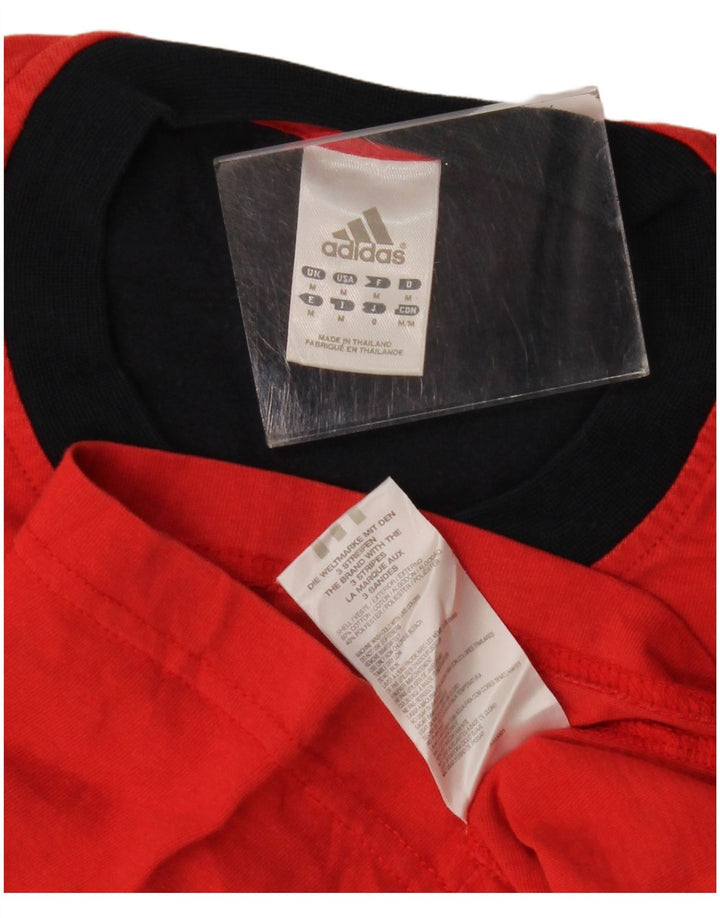 Adidas Herre grafisk T-shirt Top Medium Rød Bomuld