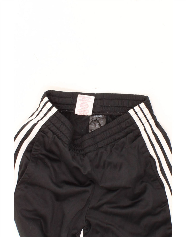 ADIDAS Girls Tracksuit Trousers 11-12 Years  Black Polyester Vintage Adidas and Second-Hand Adidas from Messina Hembry 