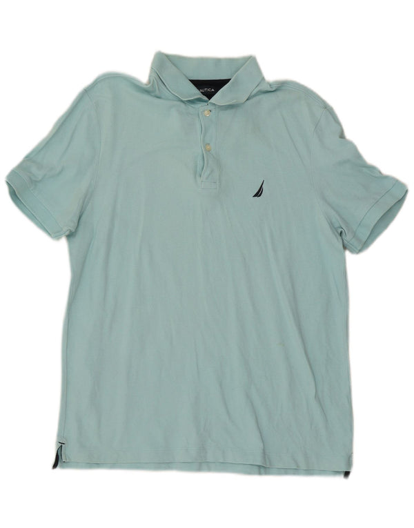 Nautica Polo Shirt til mænd Stor turkis bomuld