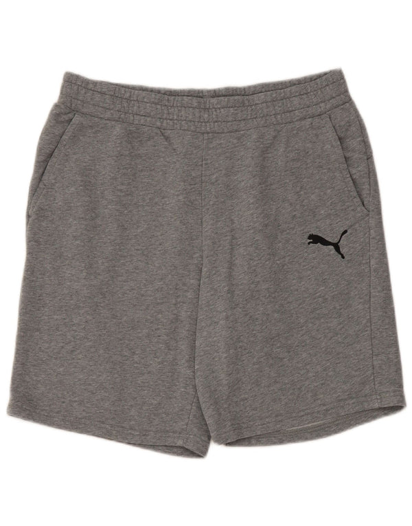 Puma Sportshorts til mænd, store grå flækkede bomuld