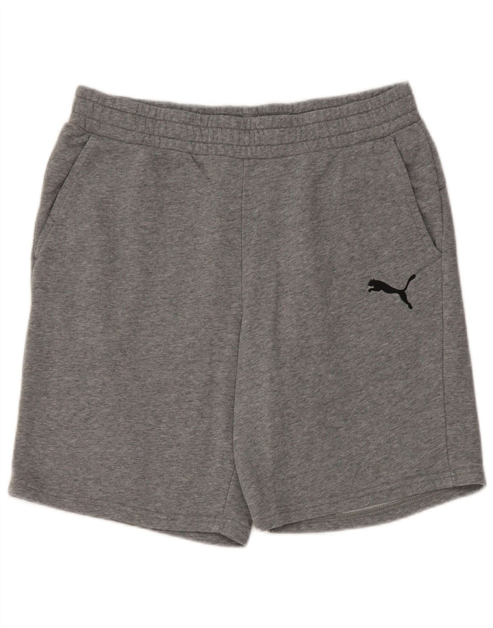 Puma Sportshorts til mænd, store grå flækkede bomuld