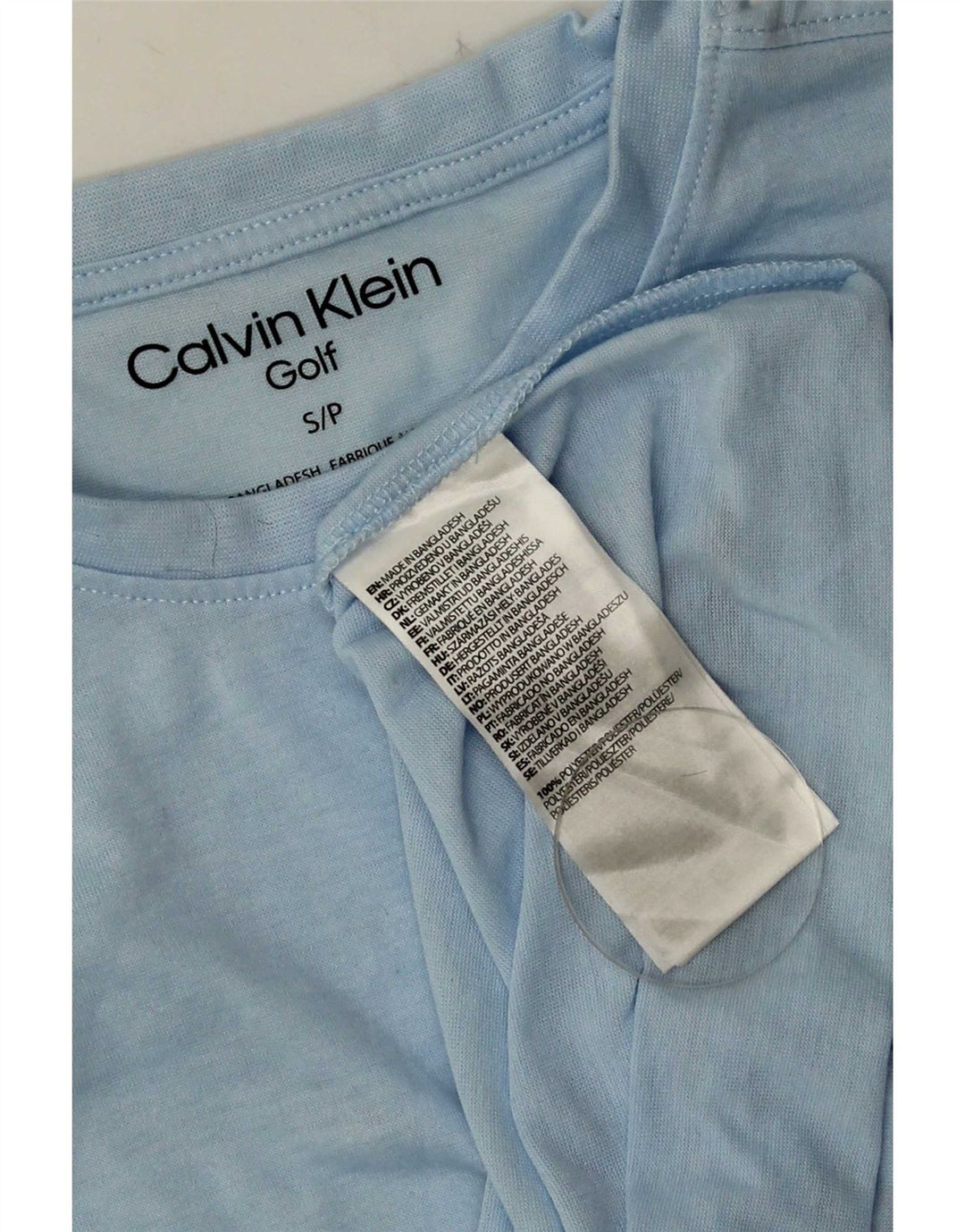 Calvin Klein Herre T-Shirt Top Lille Blå Polyester