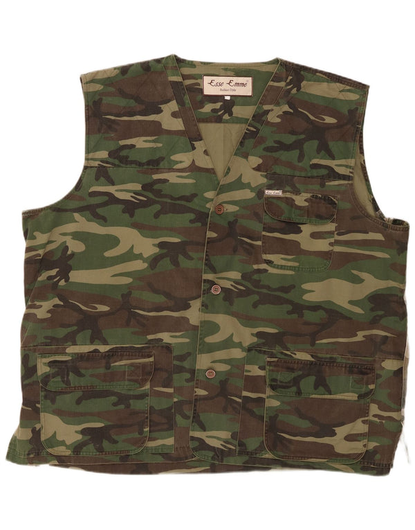 ESSE EMME Herre Utility Gilet UK 44 2XL Khaki Camouflage