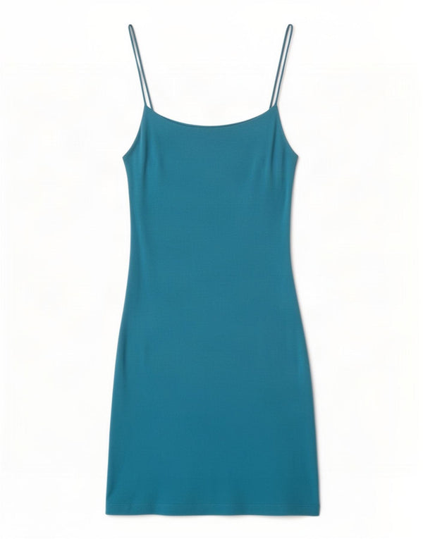 Zara Womens Slip Dress UK 8 Small Blue Cotton