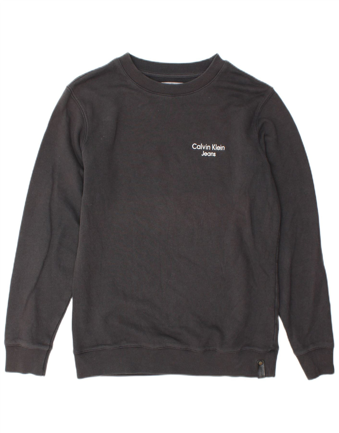 Calvin Klein Jeans Herre Regular Fit Sweatshirt Jumper lille grå bomuld