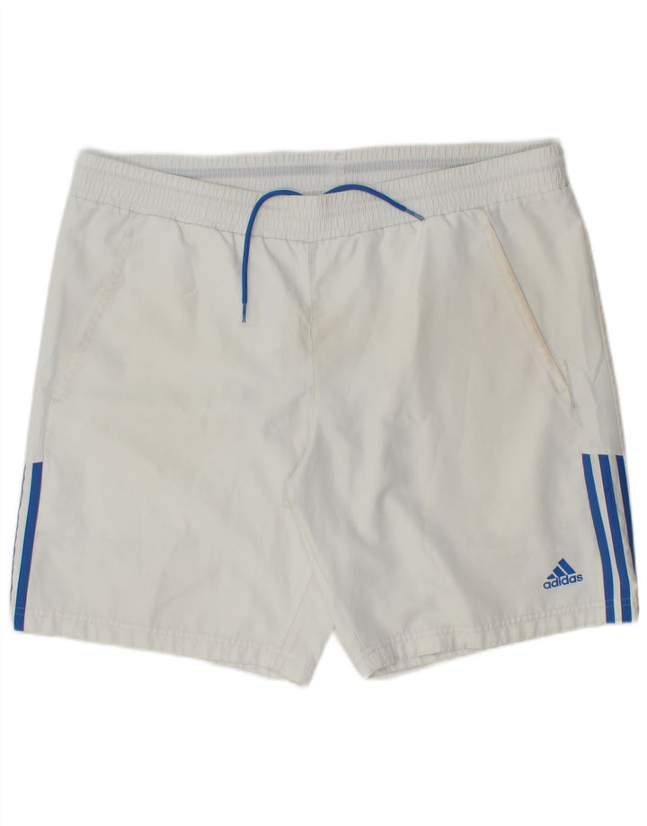 Adidas Sportsshorts til mænd store hvide polyester