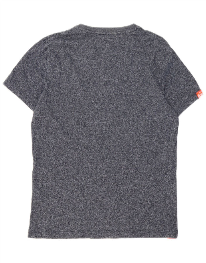 Superdry T-shirt top til mænd, lille marineblå flækket bomuld