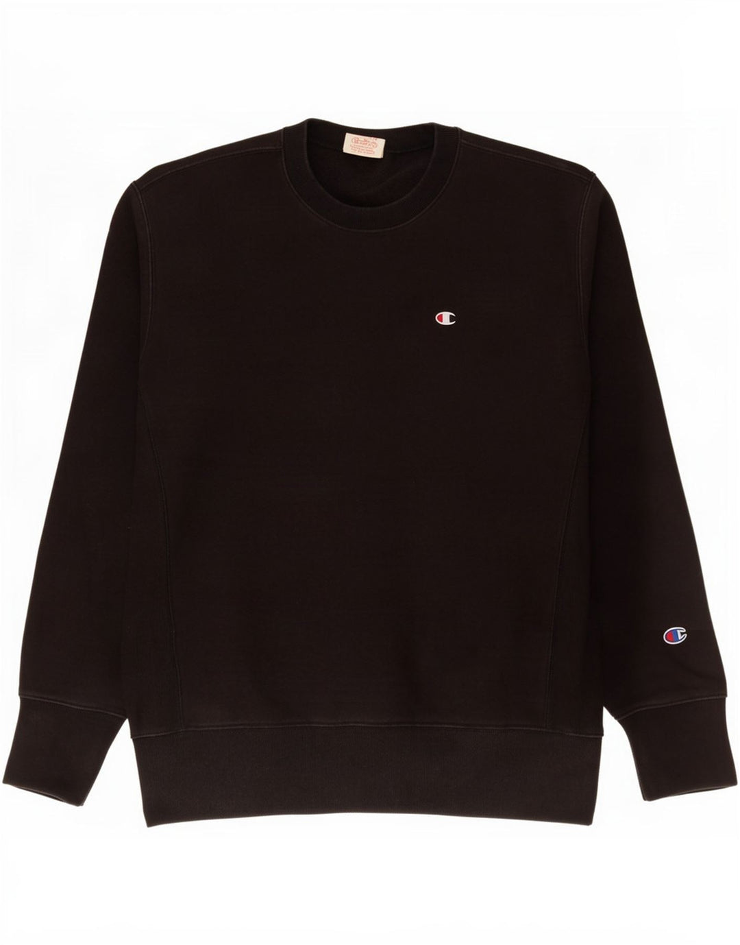 Champion Herre Reverse Weave Sweatshirt Jumper Medium Sort Bomuld