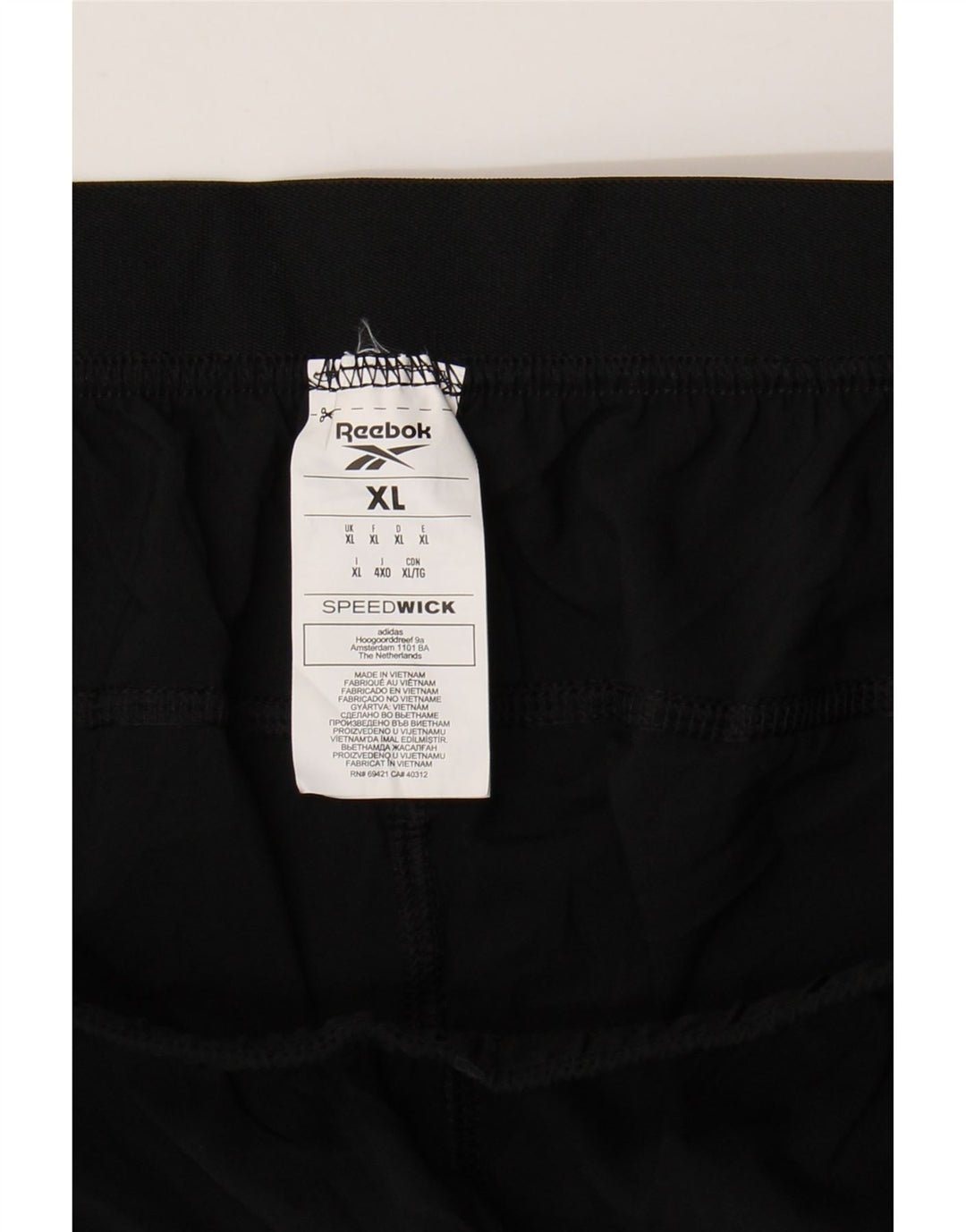Reebok Herre Sportshorts XL Sort Polyester