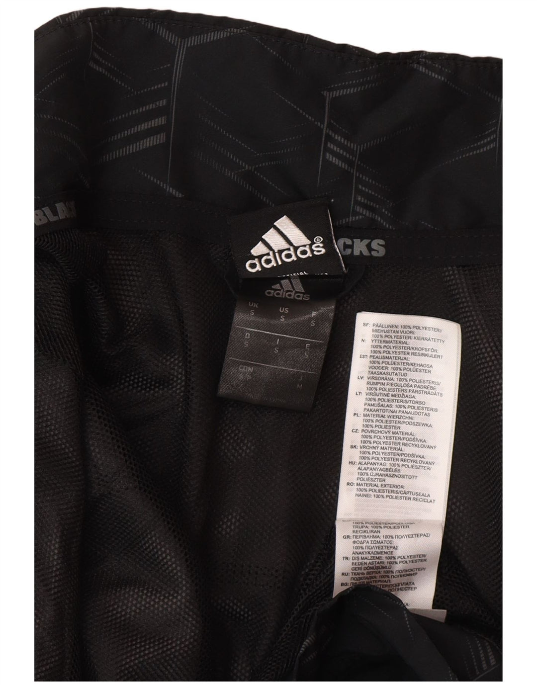 Adidas Herre All Blacks Grafisk træningsdragt Topjakke Lille Sort Geometrisk