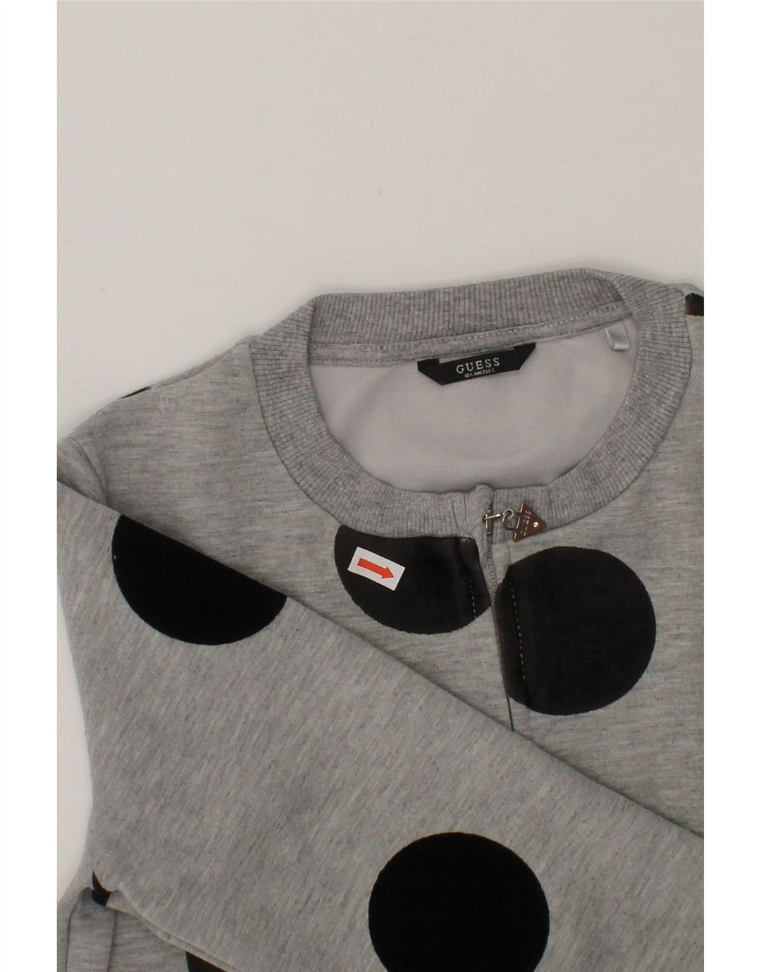 GUESS Girls Cardigan Sweater 11-12 Years Grey Polka Dot Polyester Vintage Guess and Second-Hand Guess from Messina Hembry 