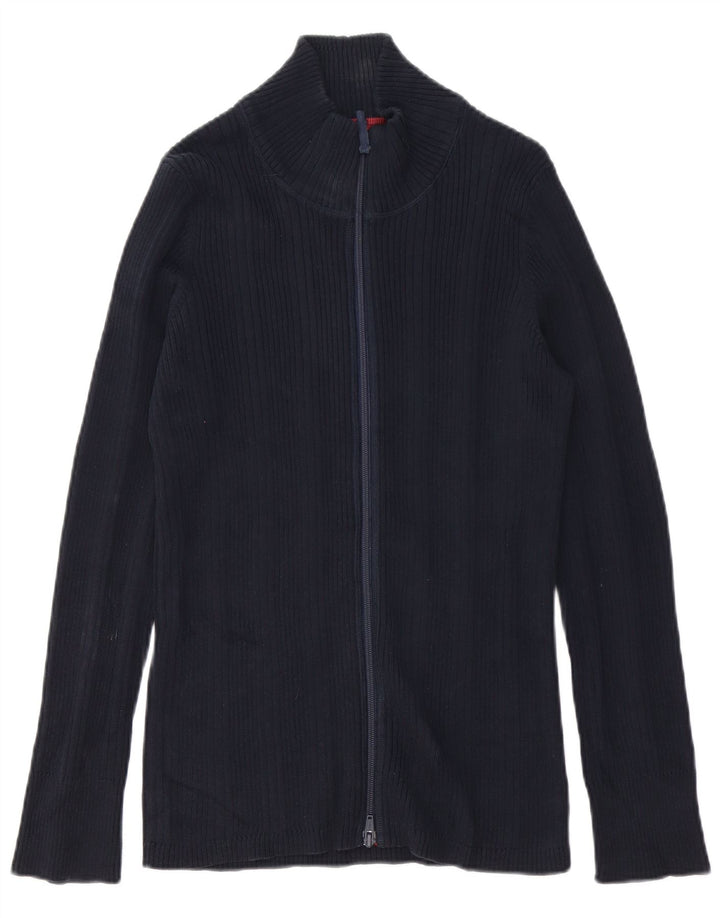 EDDIE BAUER Herre cardigan sweater Stor marineblå bomuld