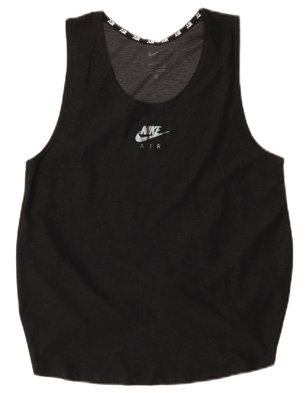 Nike Womens Dri Fit Vest Top UK 10 Small Black Polyester