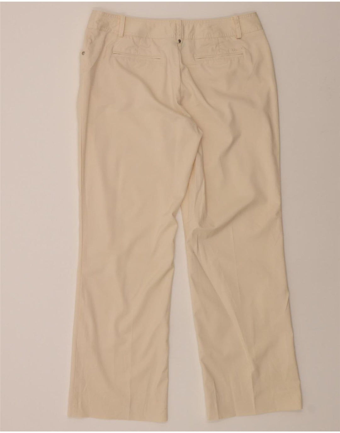 IZOD Womens Bootcut Casual Trousers UK 14 Large W32 L30 Beige Polyester Vintage Izod and Second-Hand Izod from Messina Hembry 