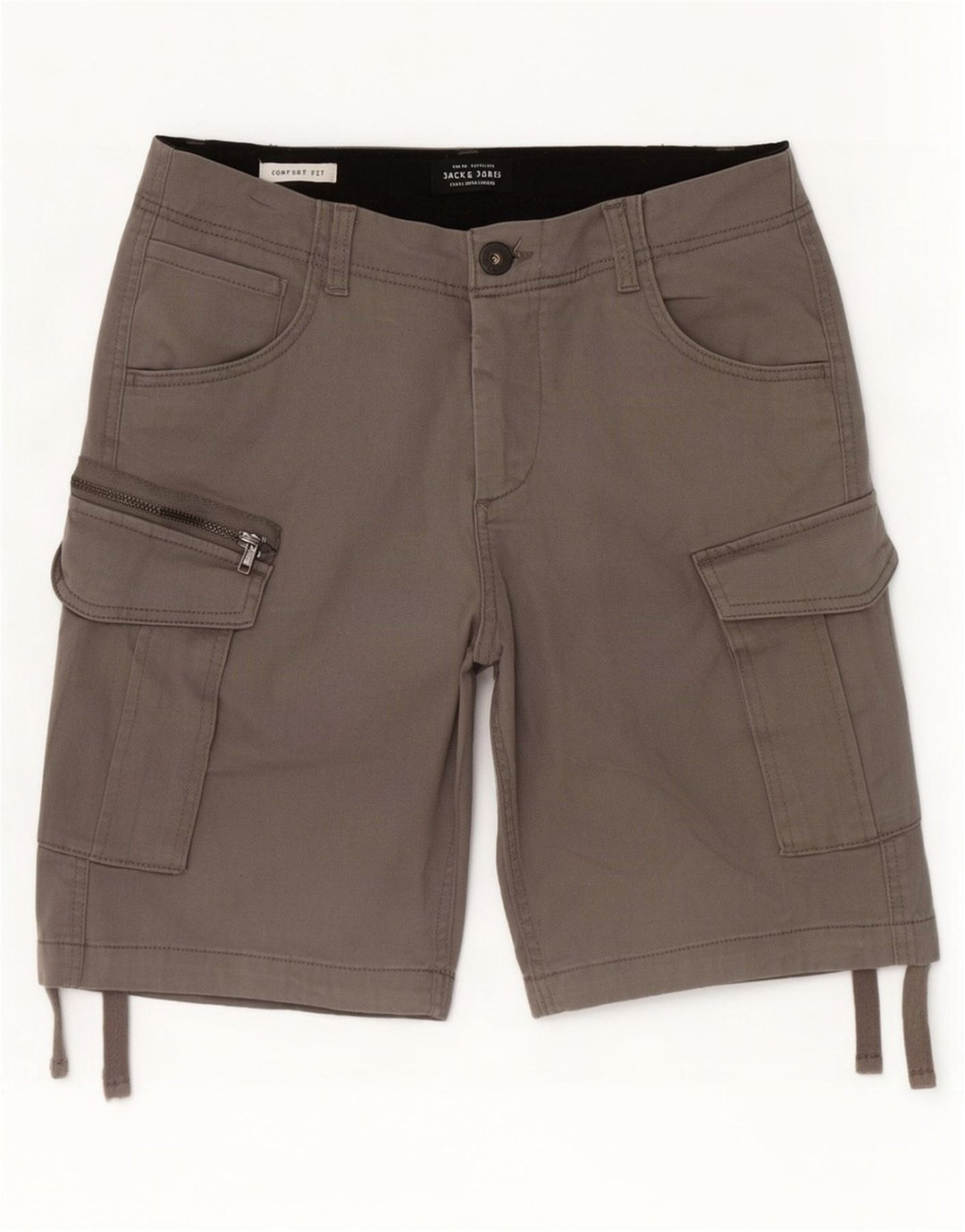 Jack & Jones Herre Comfort Fit Cargo Shorts Små W29 Grå Bomuld