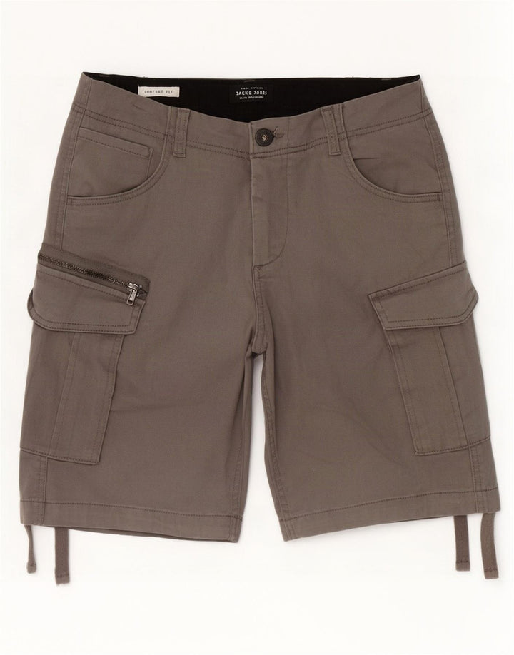 Jack & Jones Herre Comfort Fit Cargo Shorts Små W29 Grå Bomuld