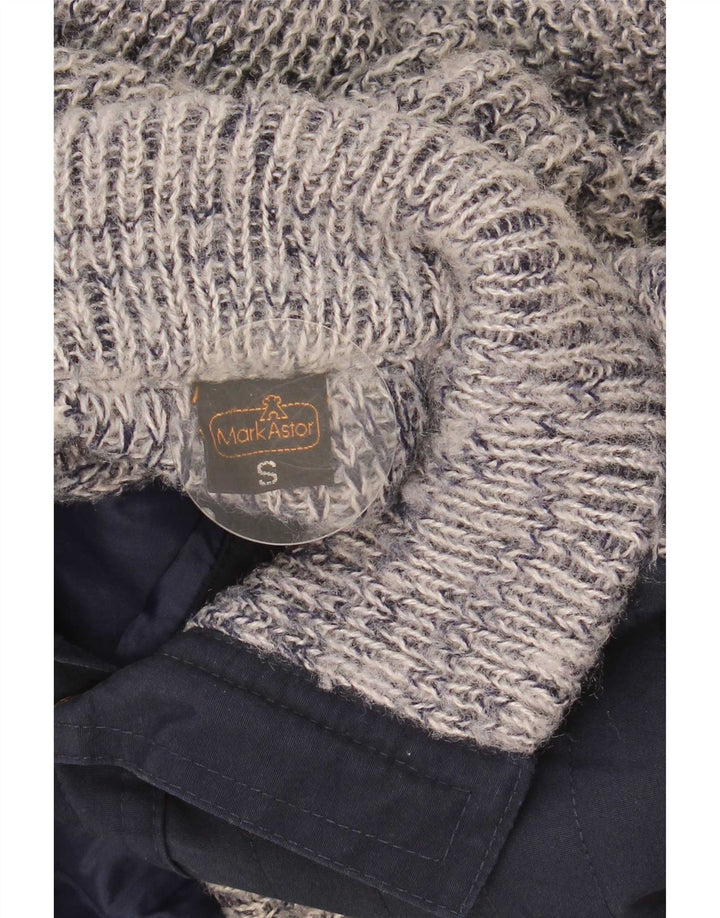 Mark Astor Herre Cardigan Sweater Lille Navy Blue Flecked Polyacrylic