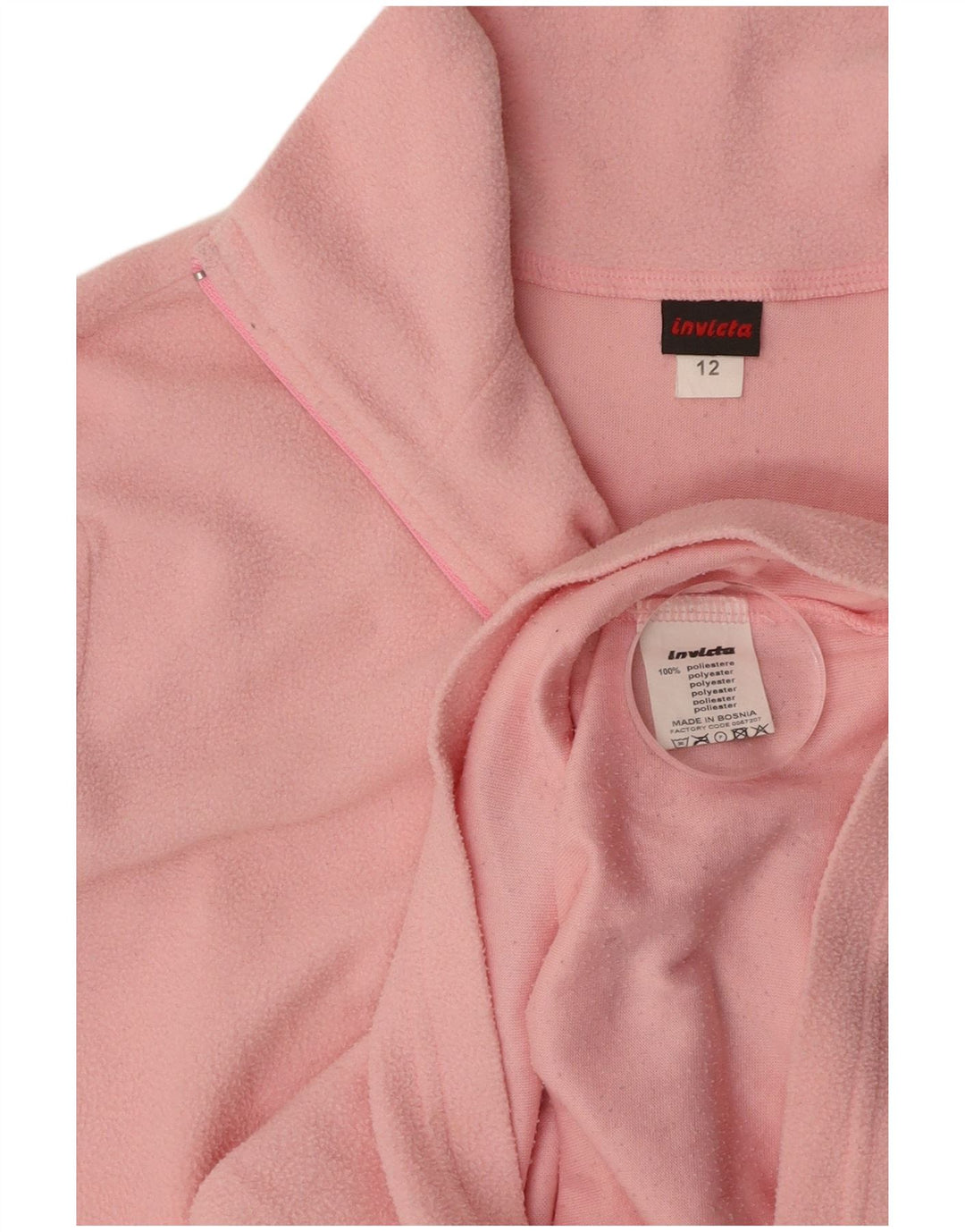INVICTA Fleecetrøje med lynlås til kvinder UK 12 Medium Pink Polyester