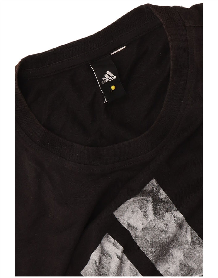 Adidas Grafisk T-shirt top til mænd Medium Sort Colourblock