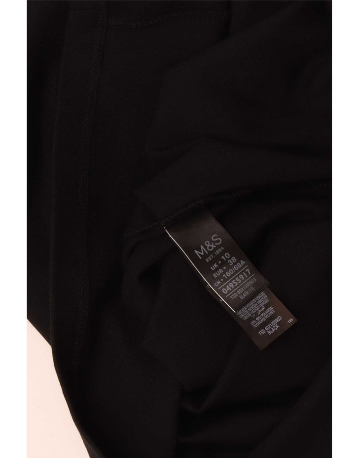 Marks & Spencer Midi-nederdel til kvinder UK 10 Small W30 Black Viscose