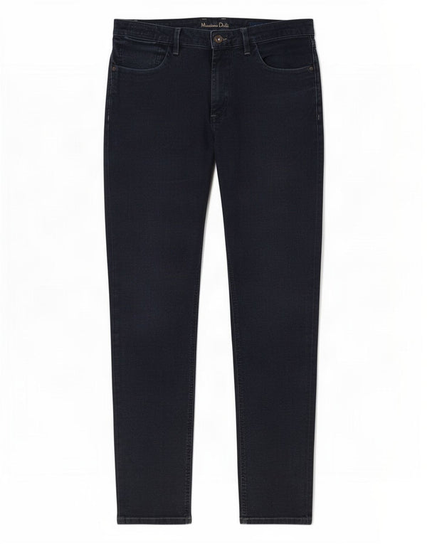 Massimo Dutti Herre Slim Jeans EU 44 Large W34 L34 Marineblå Bomuld